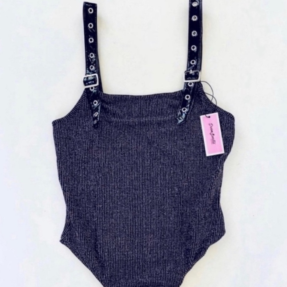 Dream Bandits Black Sparkle Bodysuit Small